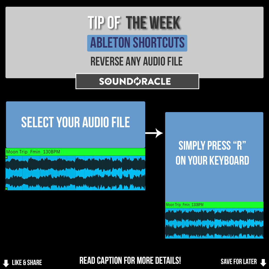 Reverse Any Audio File: Ableton Shortcuts
