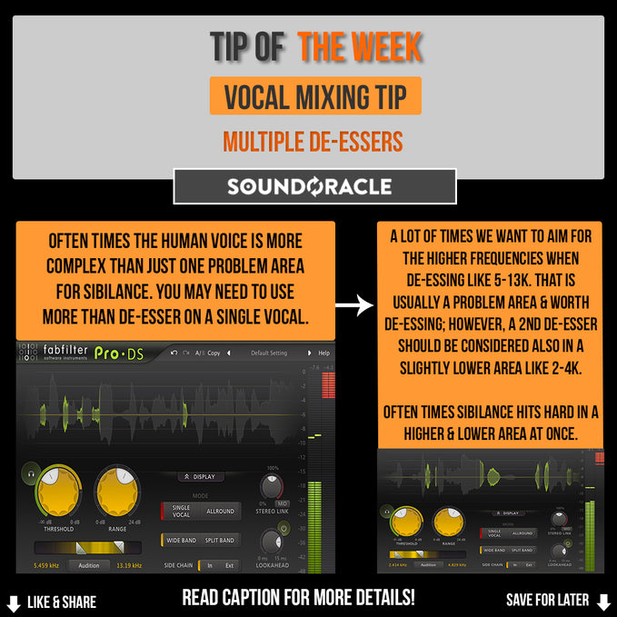 Multiple De-Essers: Vocal Mixing Tips