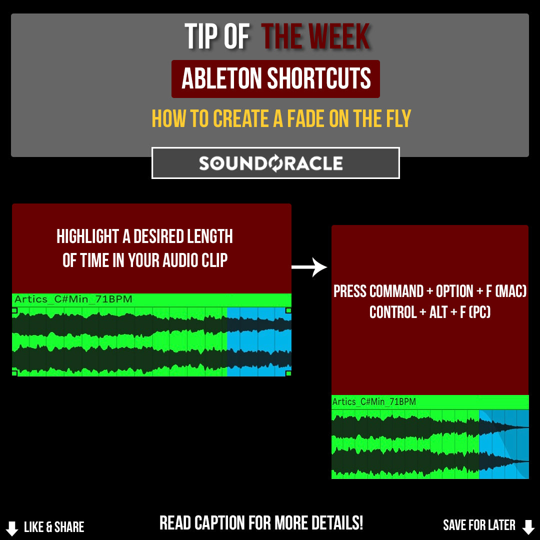 How To Create A Fade On The Fly: Ableton Shortcuts