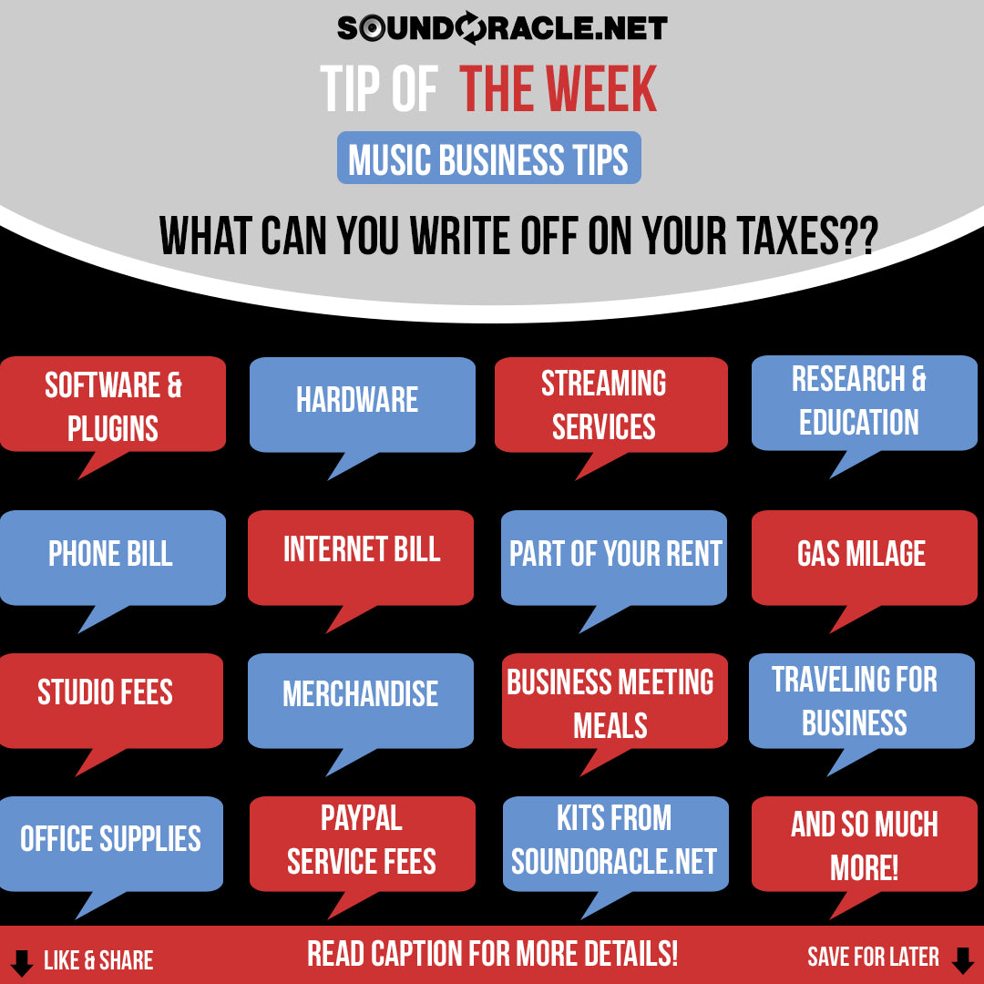 Tax Write-Off: Music Business Tips