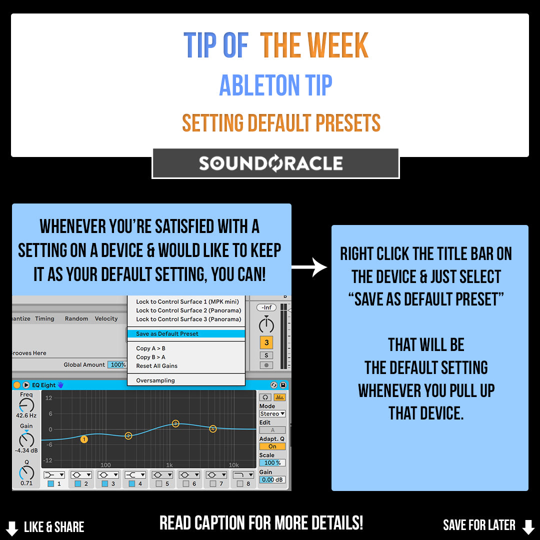 Setting Default Presets: Ableton Tips