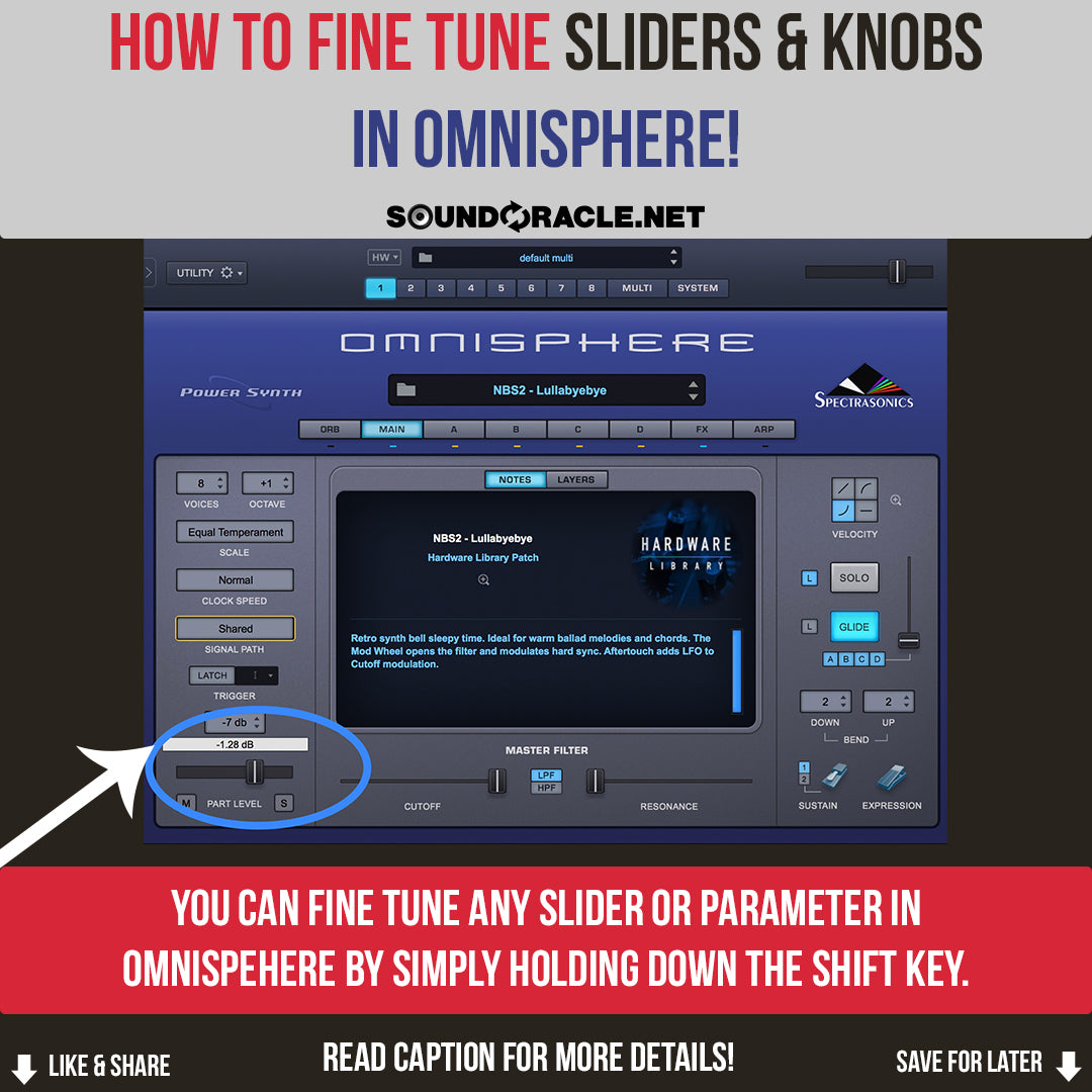 How To Fine Tune Slides & Knobs In Omnisphere