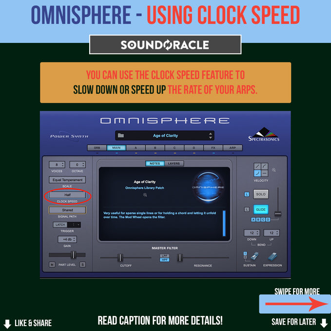 Omnisphere - Using Clock Speed